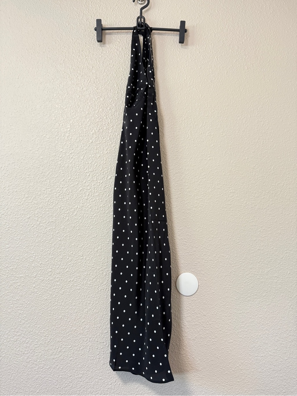 NWOT Realisation Par Sadie Polka Dot Halter Vneck Silk Midi Dress Vacation XS - Picture 4 of 8